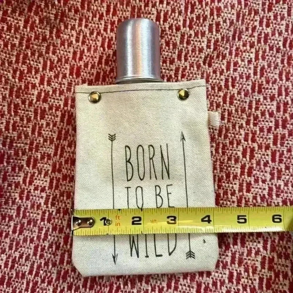 Capabunga Tote+Able Canvas Flask 4-Ounce, Born To Be Wild - Picture 5 of 8